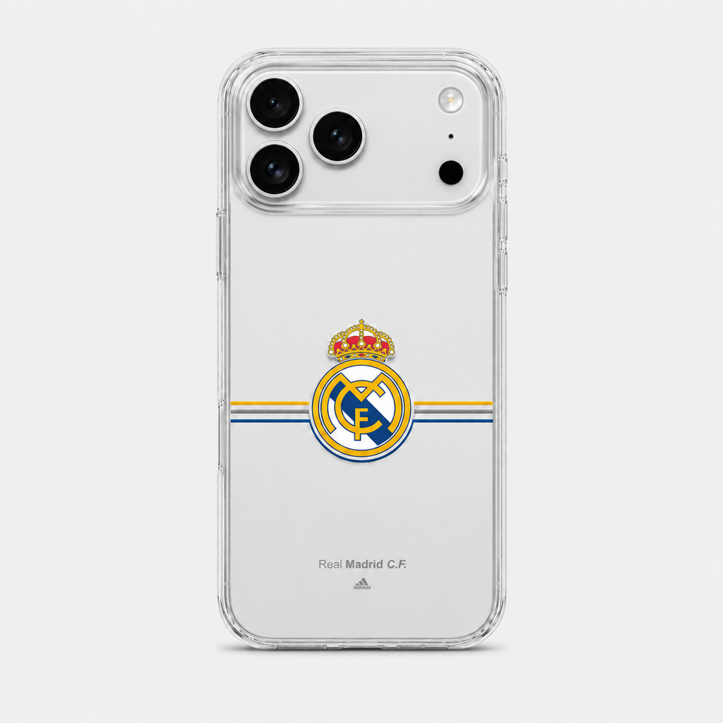 Royal White Soccer Fan iPhone Case – Premium Clear Protective Cover