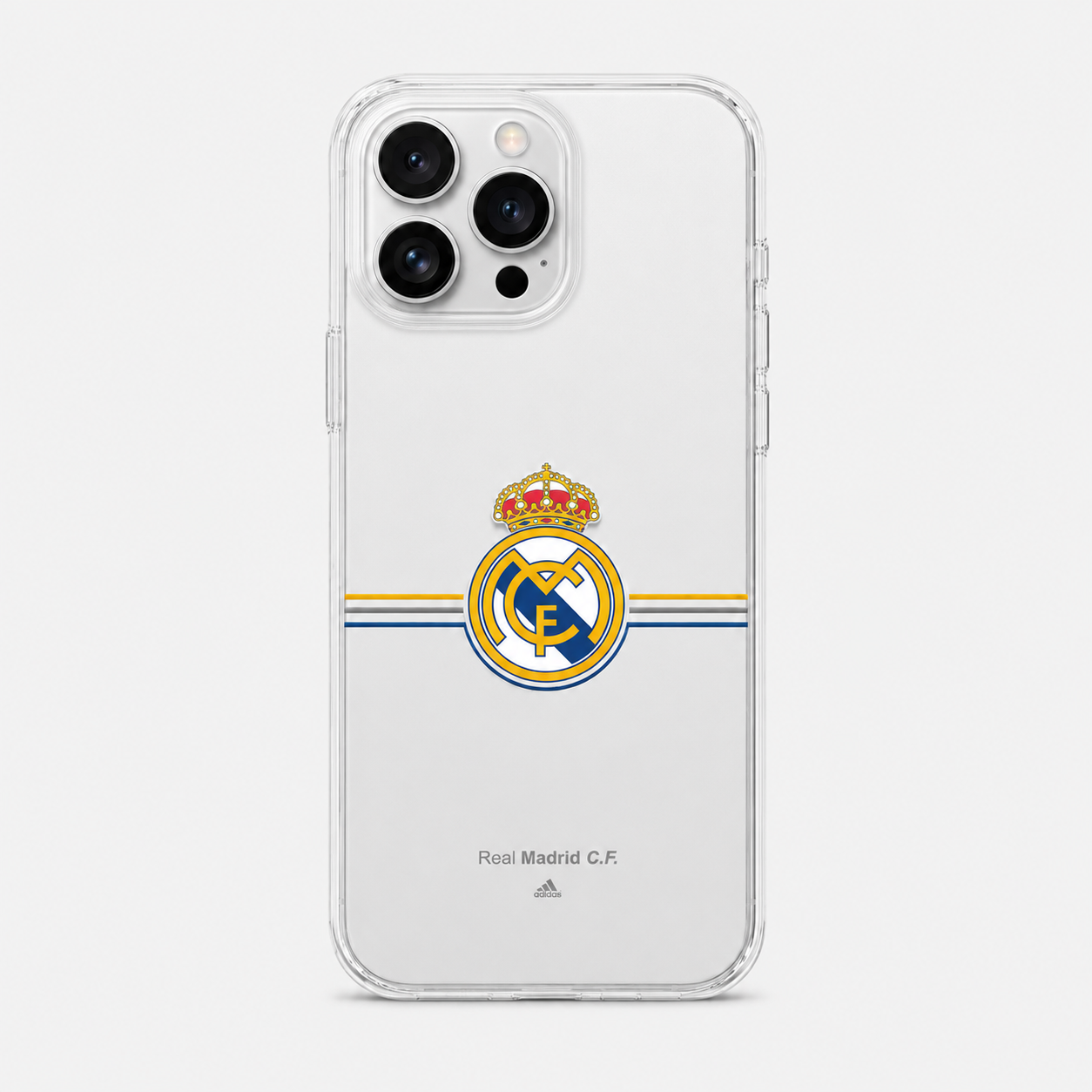 Royal White Soccer Fan iPhone Case – Premium Clear Protective Cover