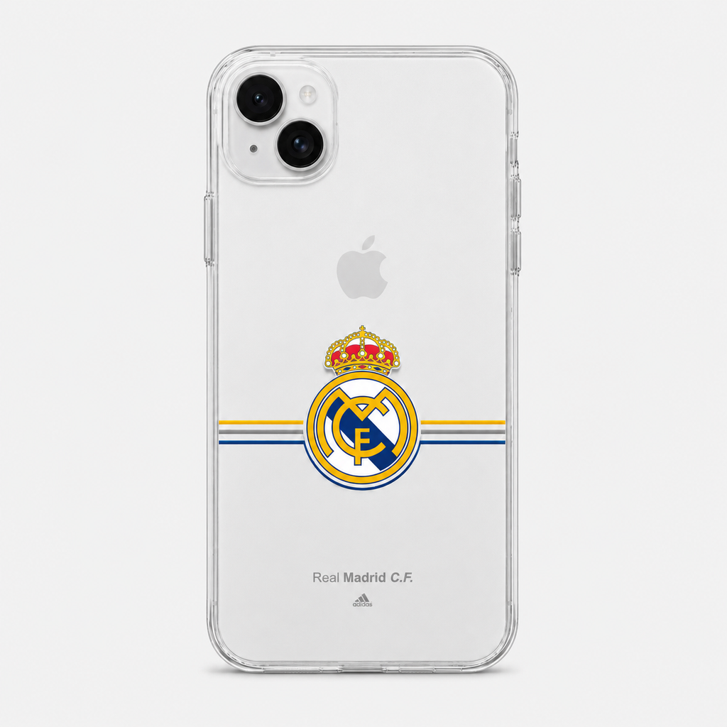 Royal White Soccer Fan iPhone Case – Premium Clear Protective Cover