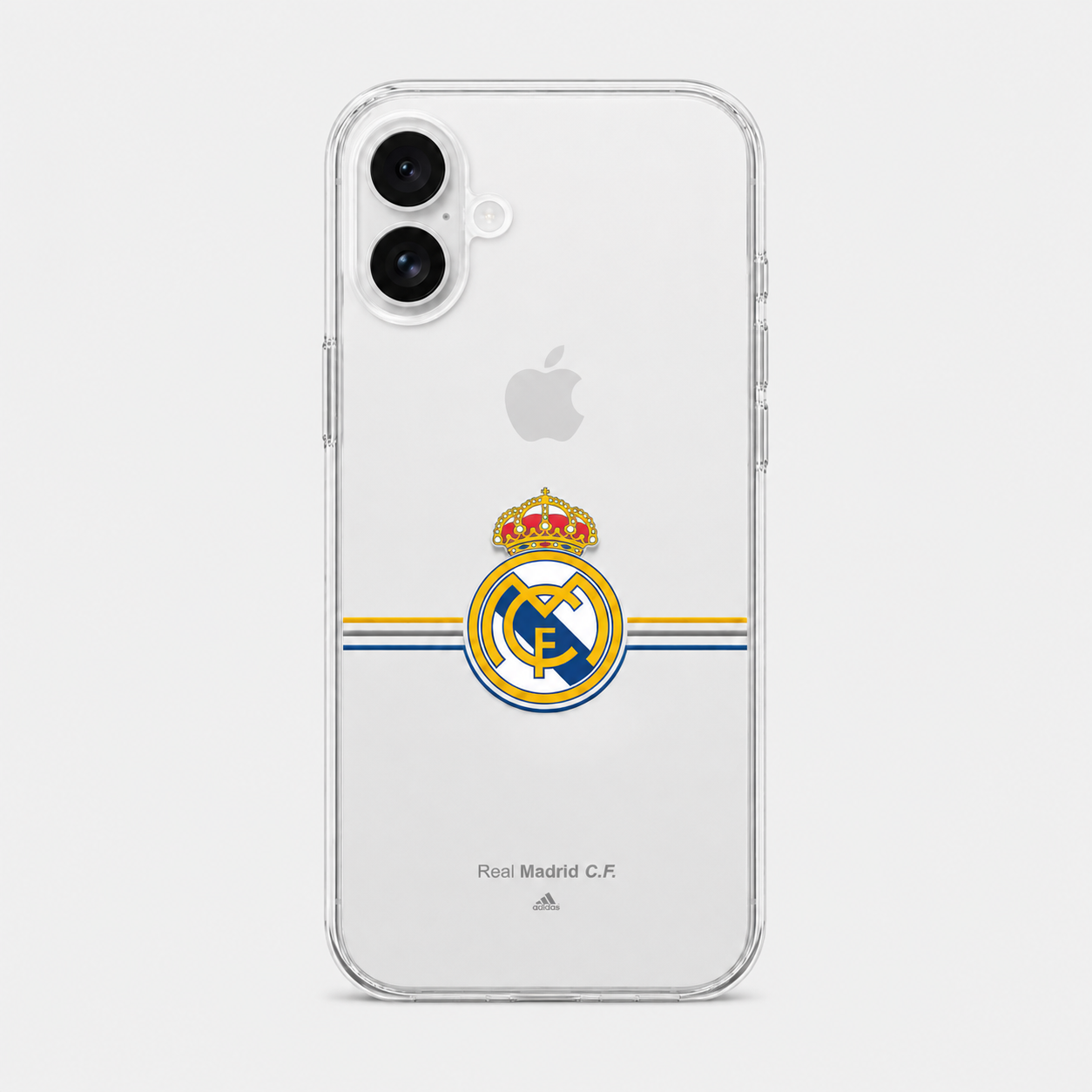 Royal White Soccer Fan iPhone Case – Premium Clear Protective Cover