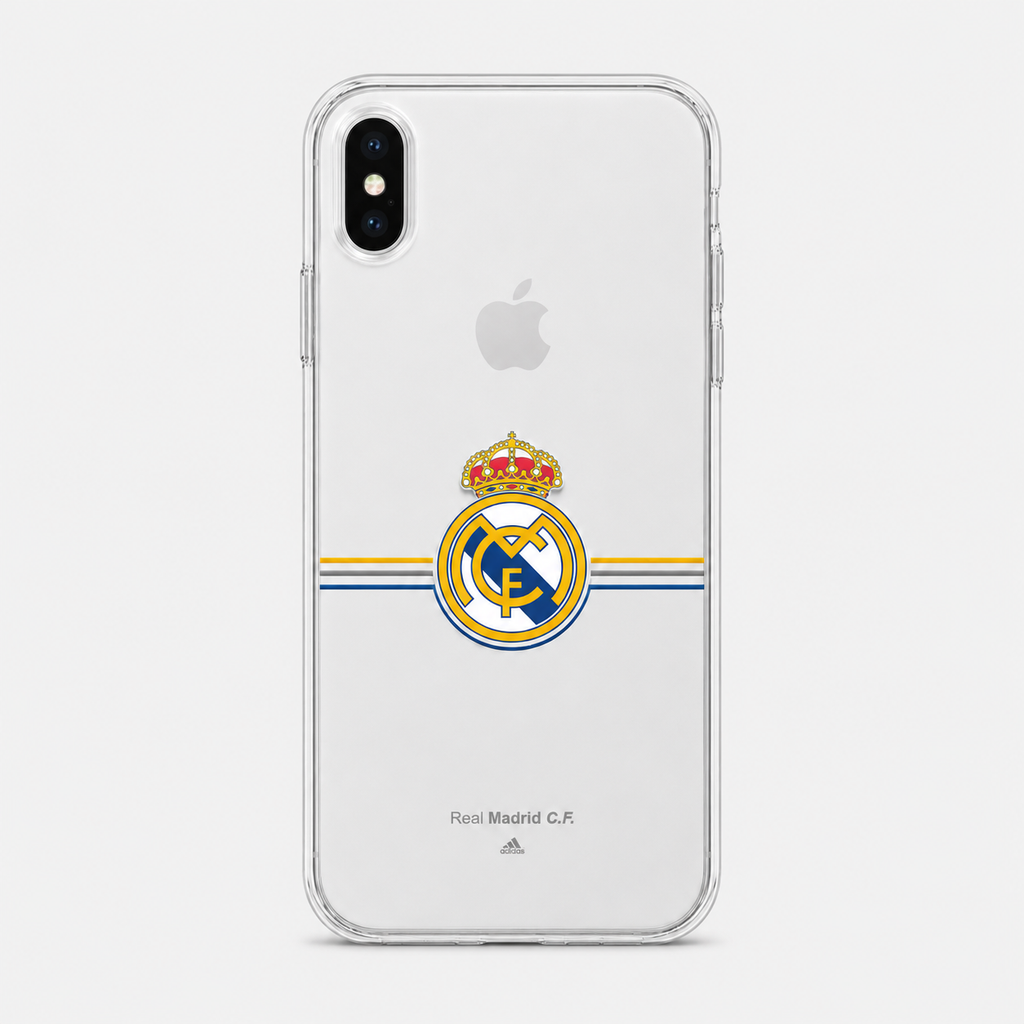 Royal White Soccer Fan iPhone Case – Premium Clear Protective Cover