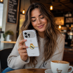 Royal White Soccer Fan iPhone Case – Premium Clear Protective Cover