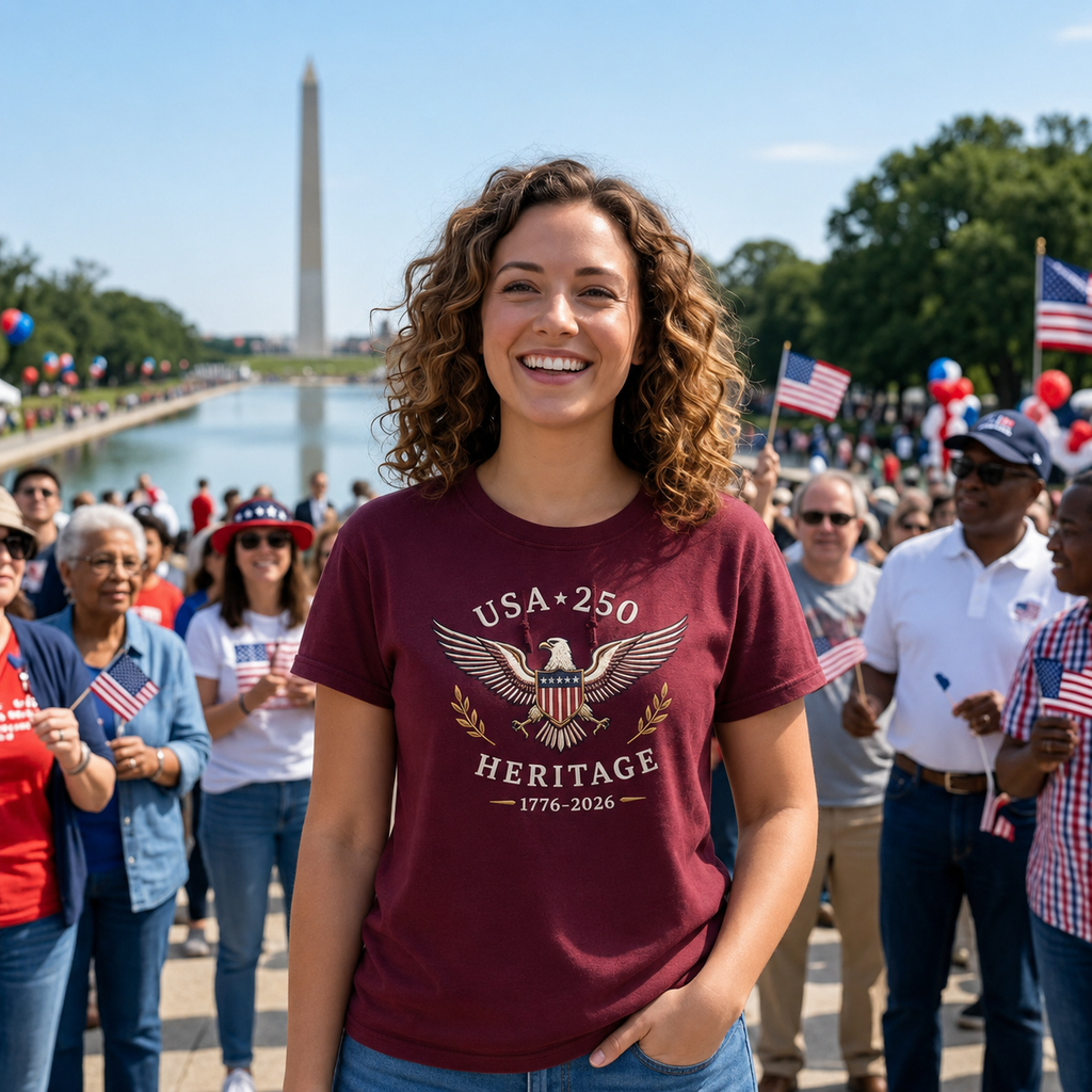 USA 250 Heritage Graphic Shirt, 1776–2026 Patriotic Eagle Tee, Sweatshirt or Hoodie