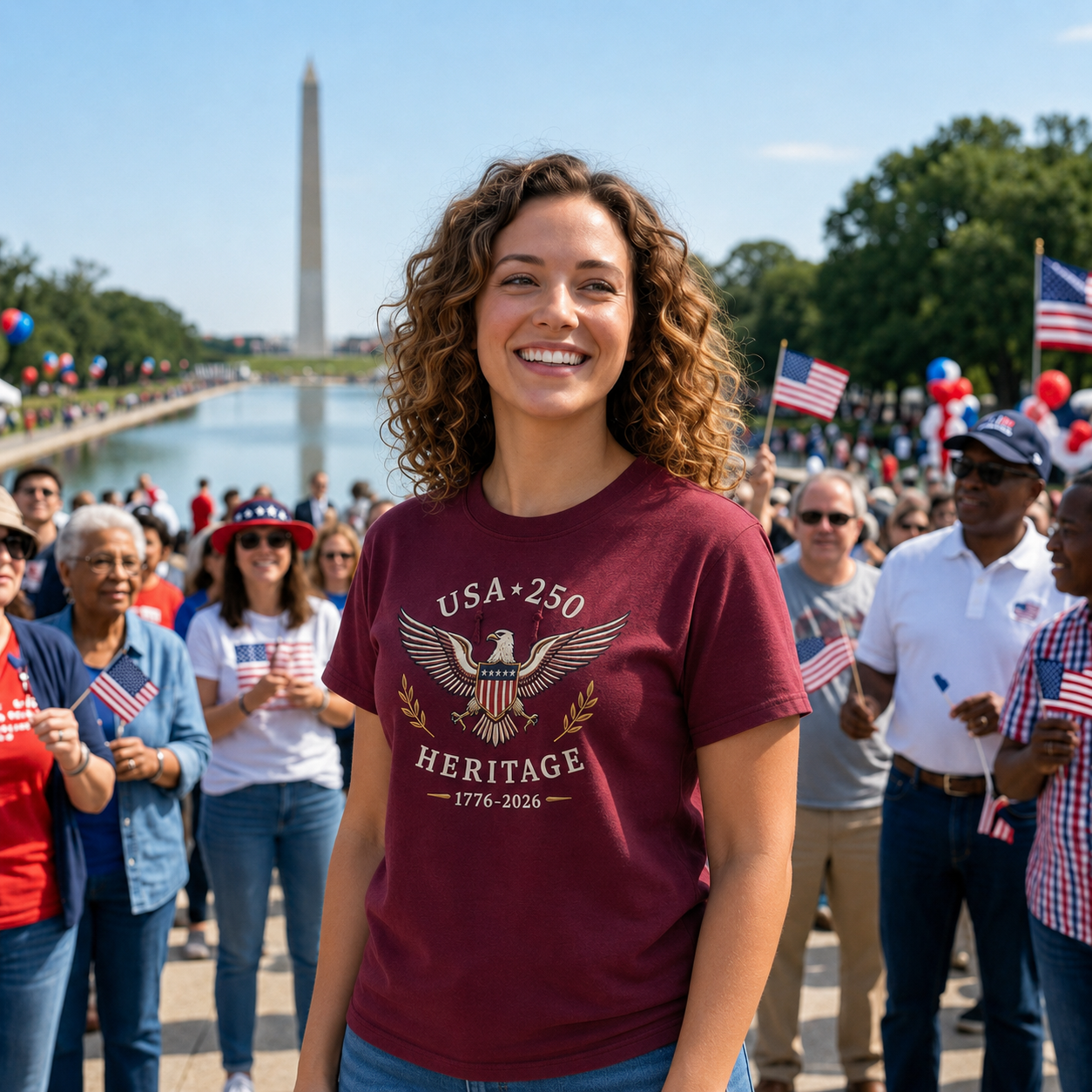 USA 250 Heritage Graphic Shirt, 1776–2026 Patriotic Eagle Tee, Sweatshirt or Hoodie
