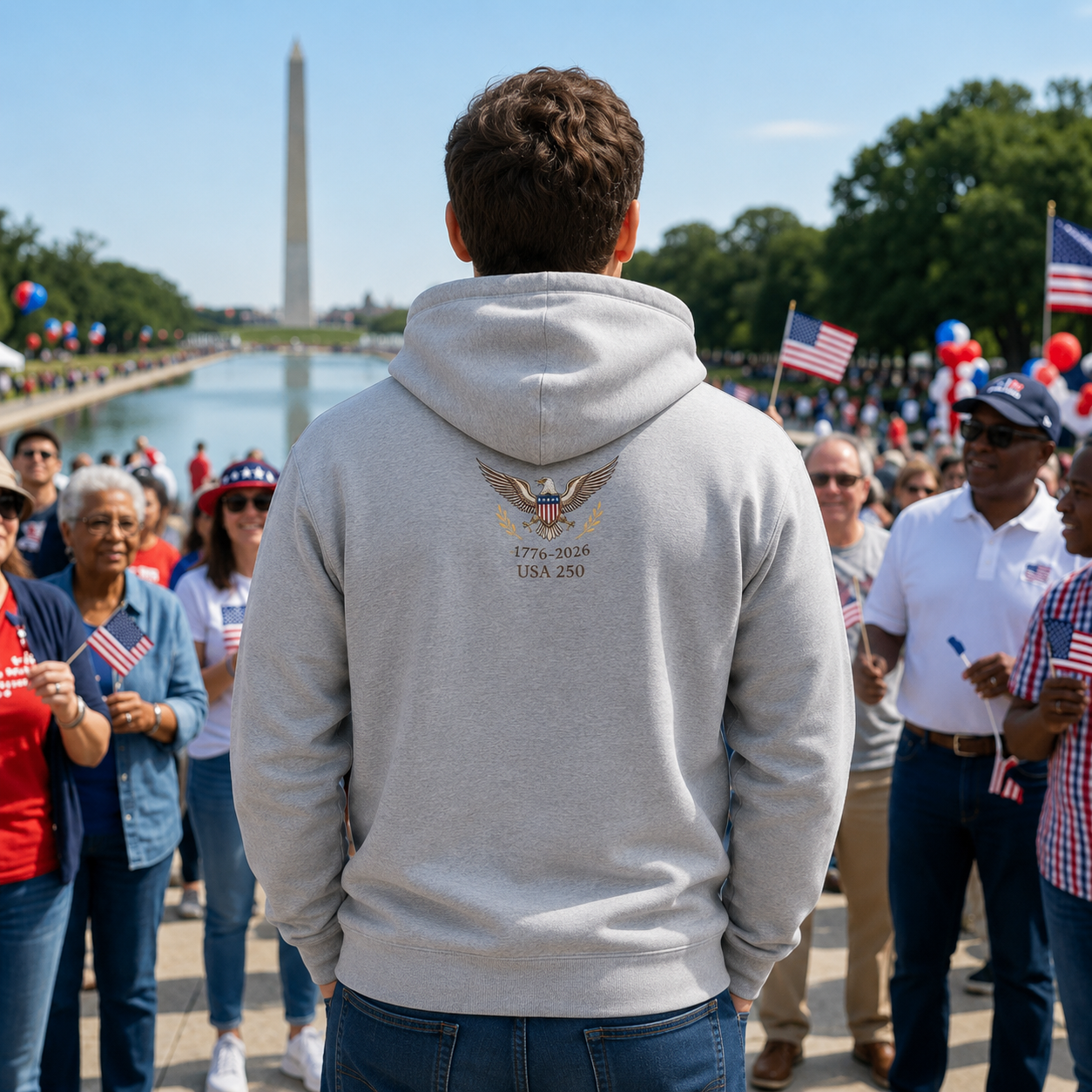 USA 250 Heritage Graphic Shirt, 1776–2026 Patriotic Eagle Tee, Sweatshirt or Hoodie