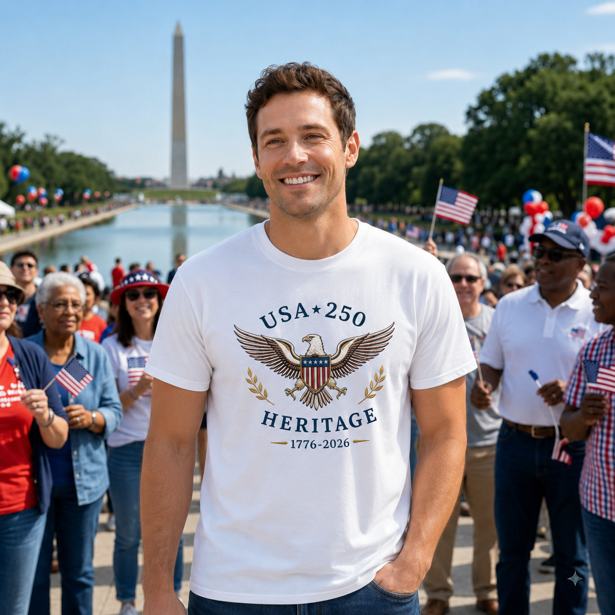 USA 250 Heritage Graphic Shirt, 1776–2026 Patriotic Eagle Tee, Sweatshirt or Hoodie