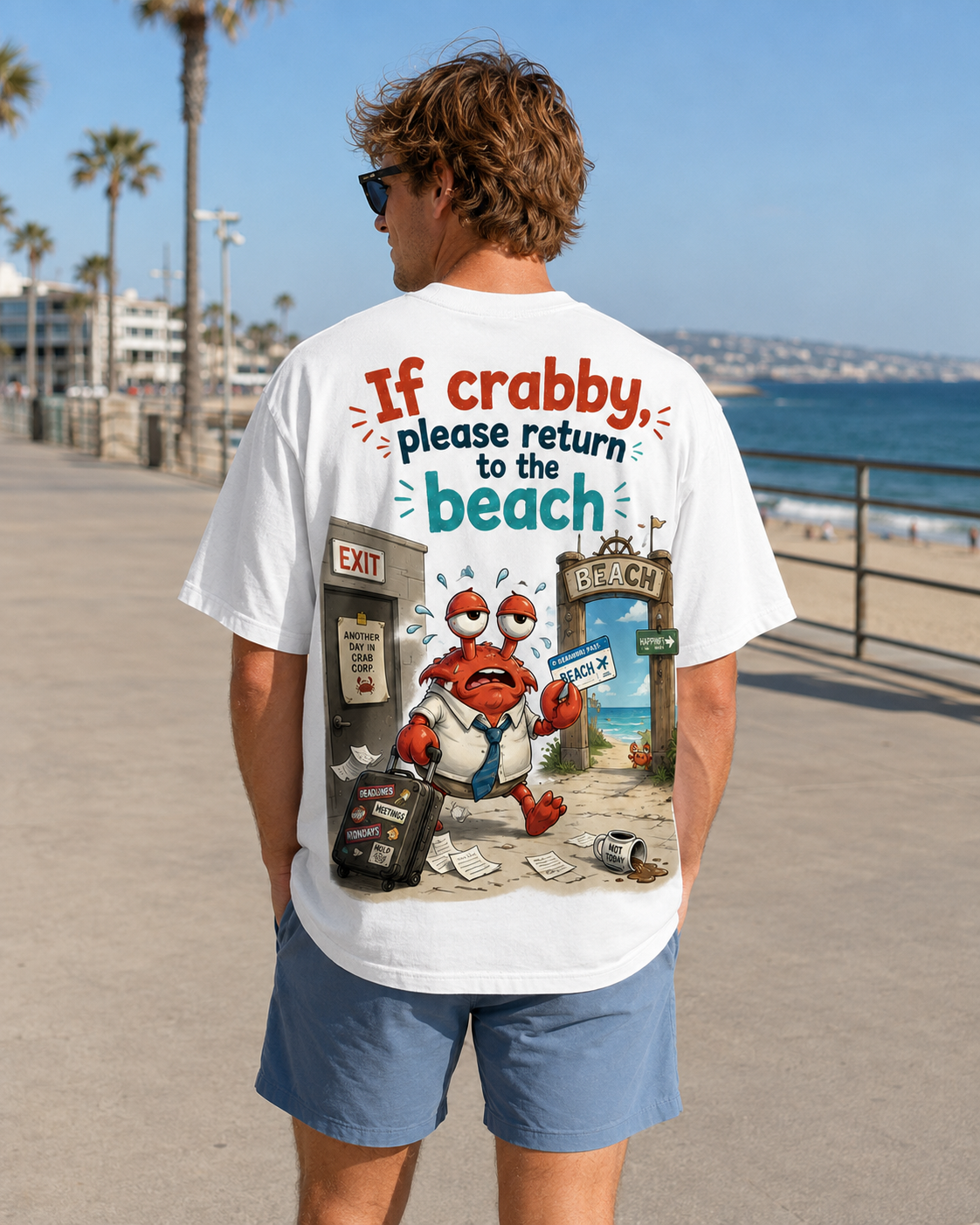 Beach Visa Approved Crab T-Shirt