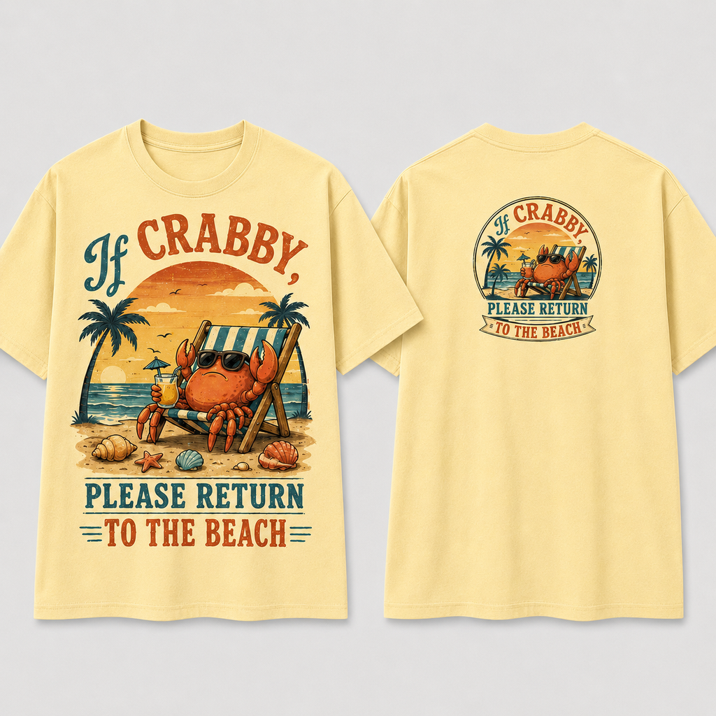 Crabby Sunset Beach Return T-Shirt