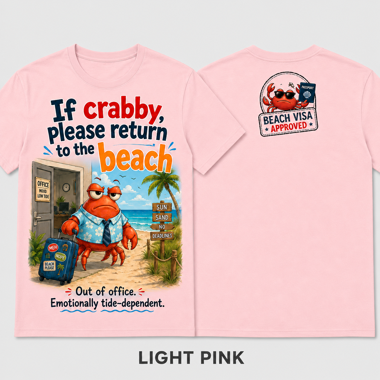 Beach Visa Approved Crab T-Shirt