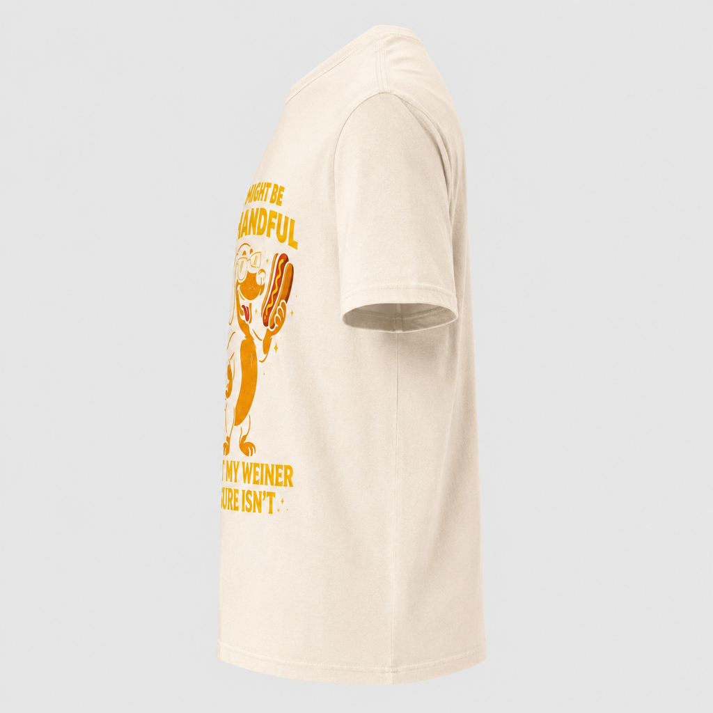Handful Wiener Dog T-Shirt – Natural