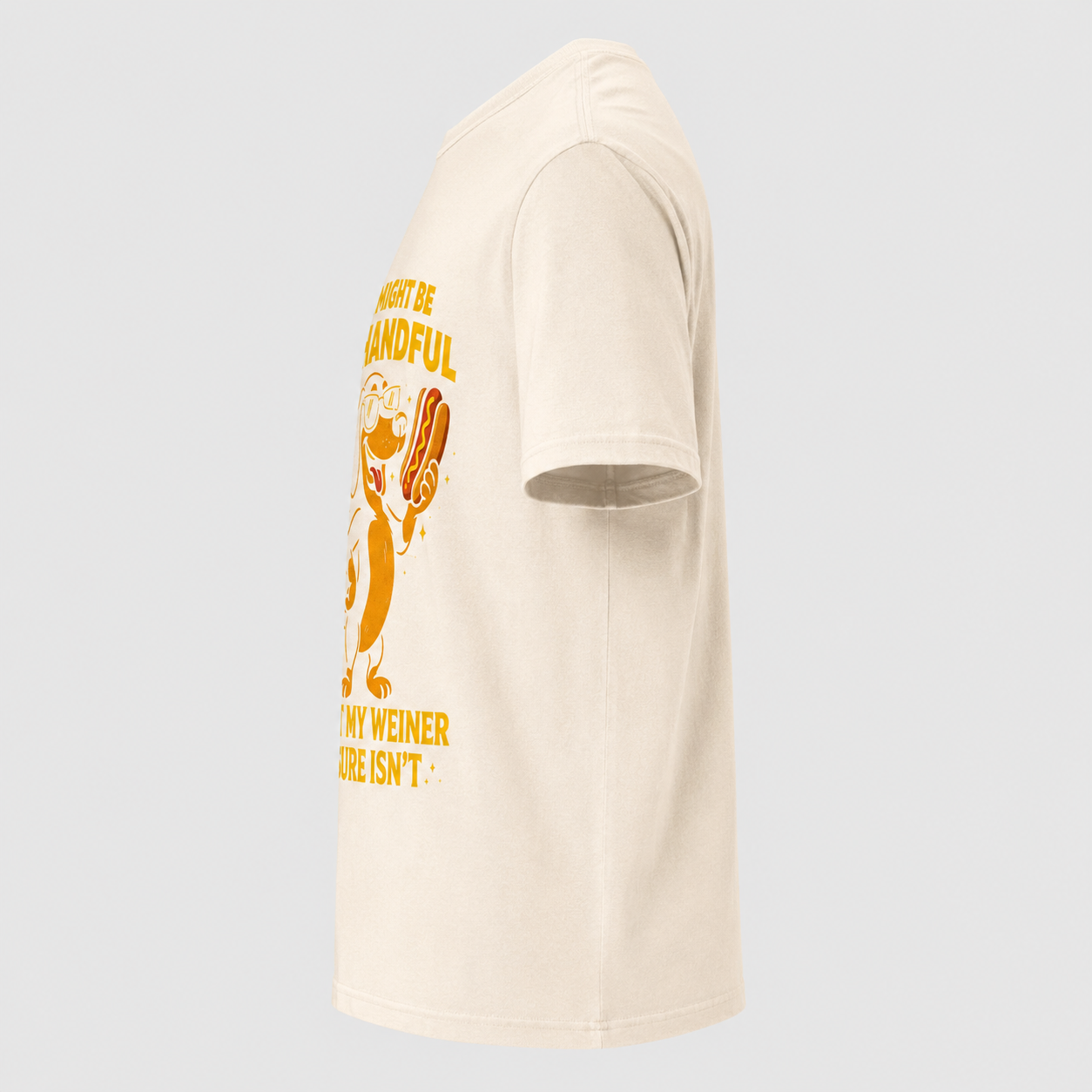 Handful Wiener Dog T-Shirt – Natural