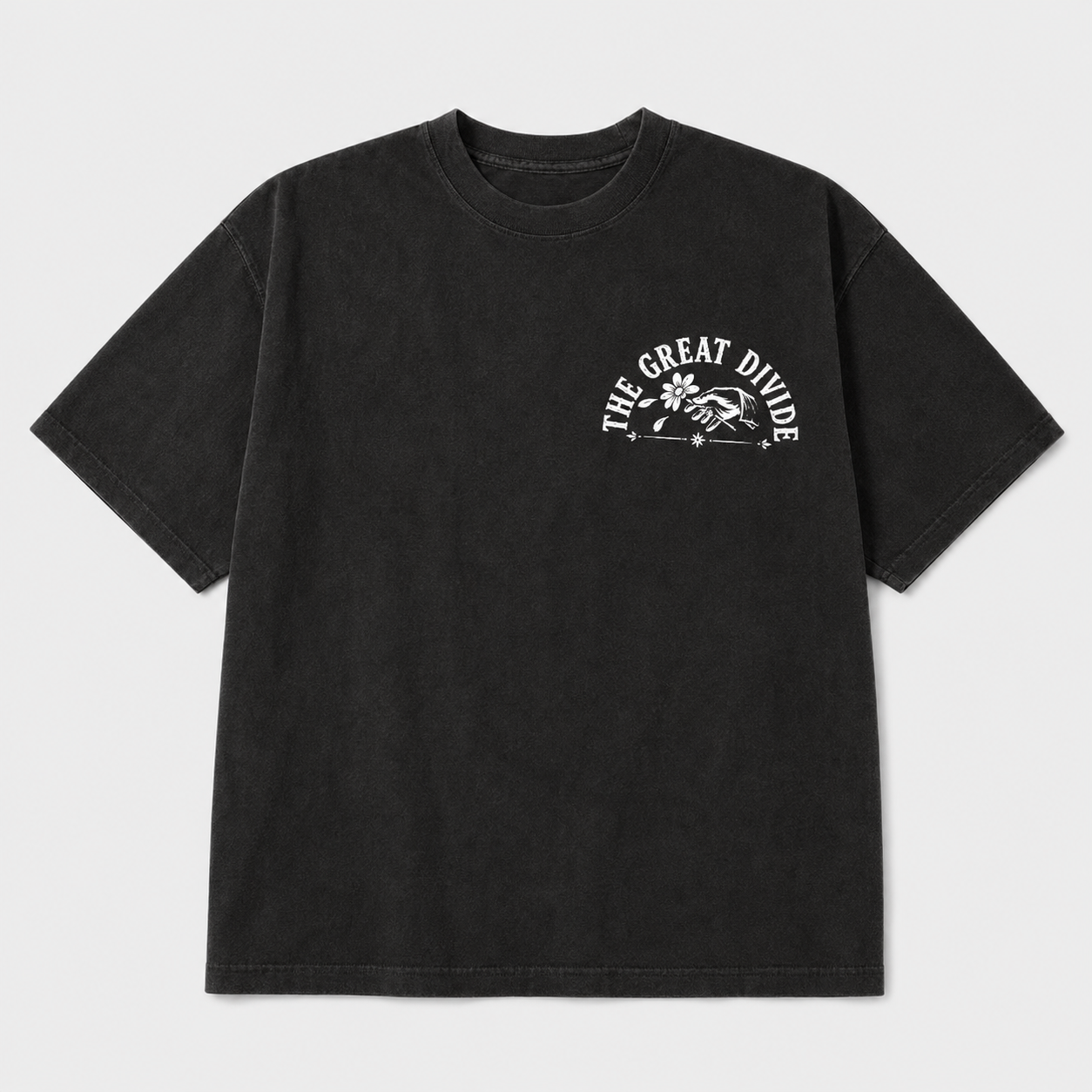 The Great Divide Collage T-Shirt – Washed Black