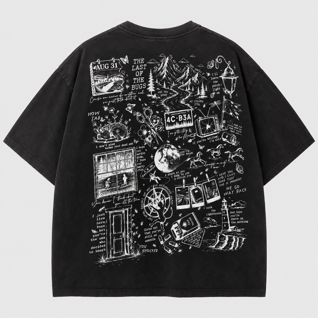 The Great Divide Collage T-Shirt – Washed Black