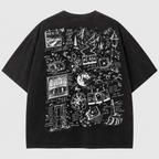 The Great Divide Collage T-Shirt – Washed Black