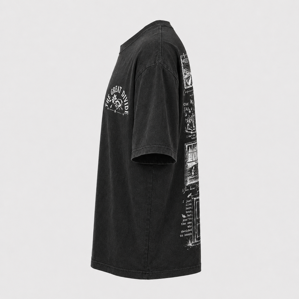 The Great Divide Collage T-Shirt – Washed Black