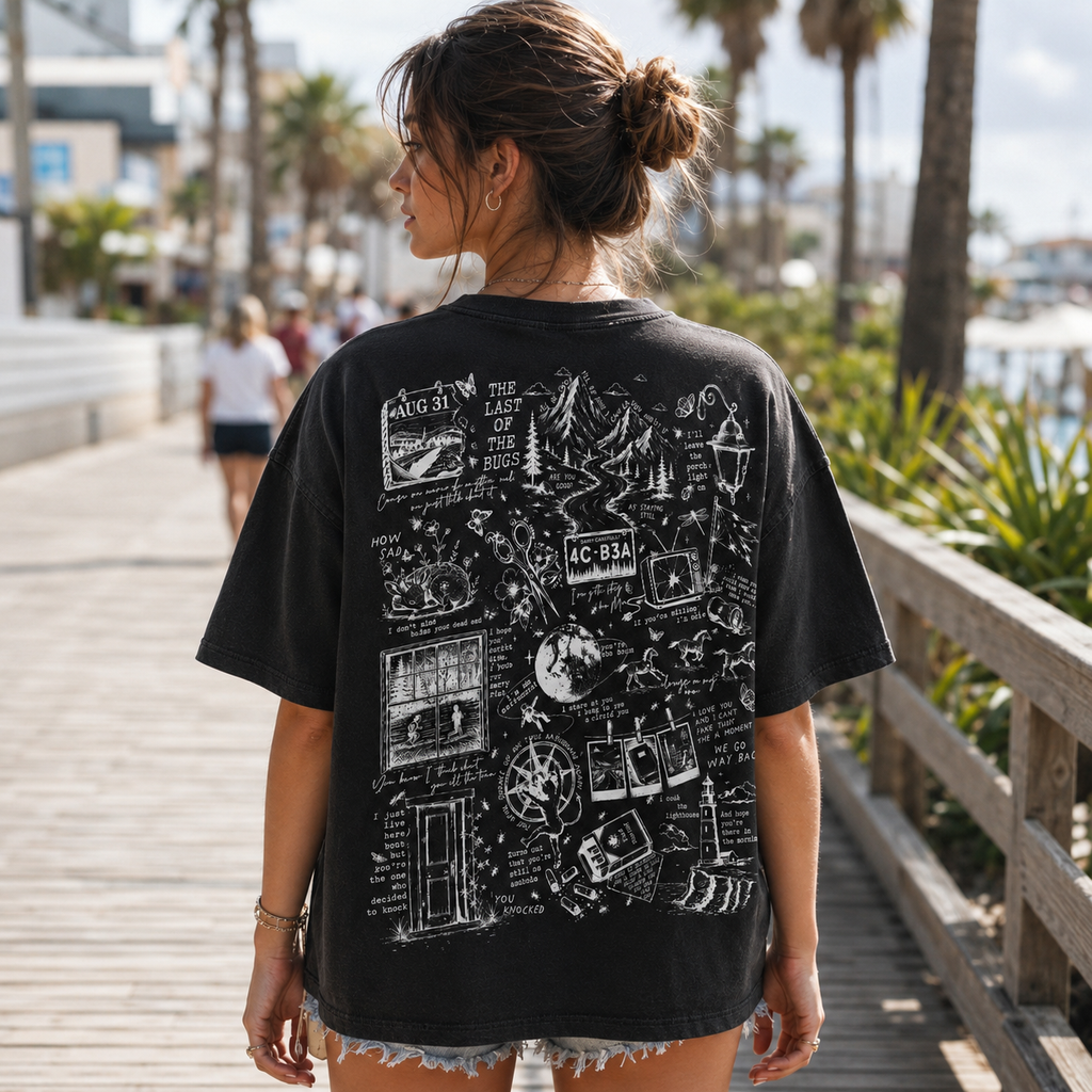 The Great Divide Collage T-Shirt – Washed Black