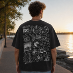 The Great Divide Collage T-Shirt – Washed Black