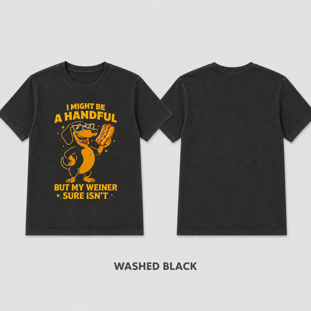 Handful Wiener Dog T-Shirt – Natural