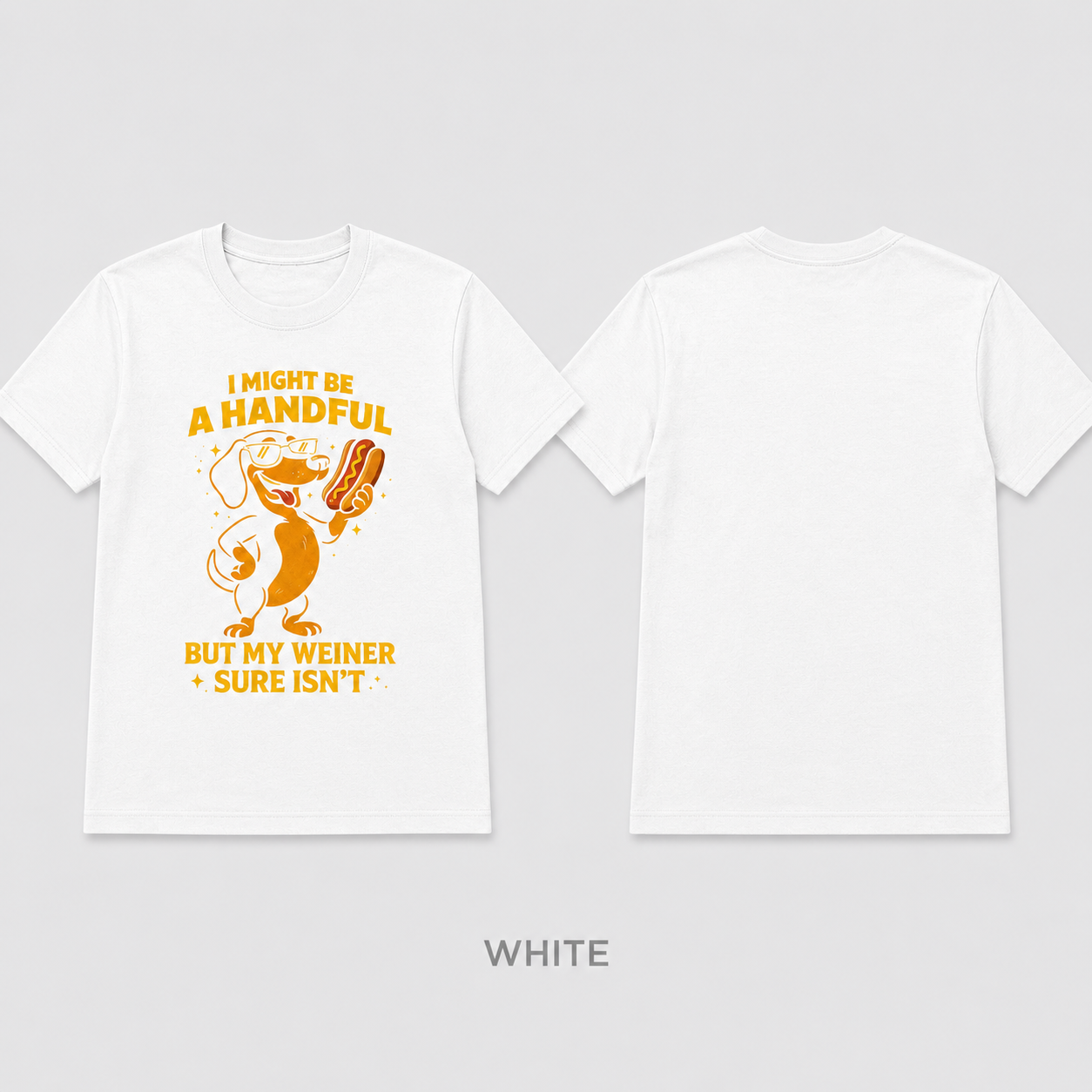 Handful Wiener Dog T-Shirt – Natural
