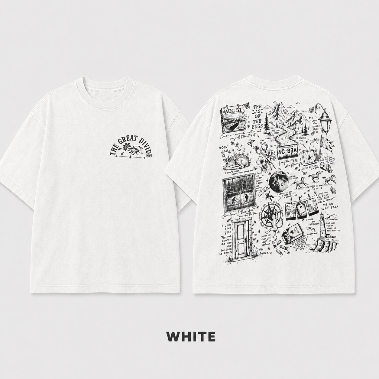 The Great Divide Collage T-Shirt – Washed Black
