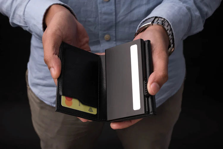 Men’s Trifold Leather Wallet, Multi Card Slot ID Holder Wallet, Slim Everyday Wallet for Men