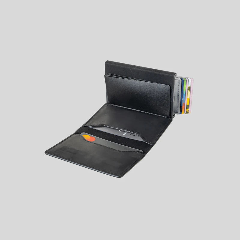 Slim Zipper Leather Wallet, Minimalist Card Holder Wallet, RFID Men’s Everyday Wallet
