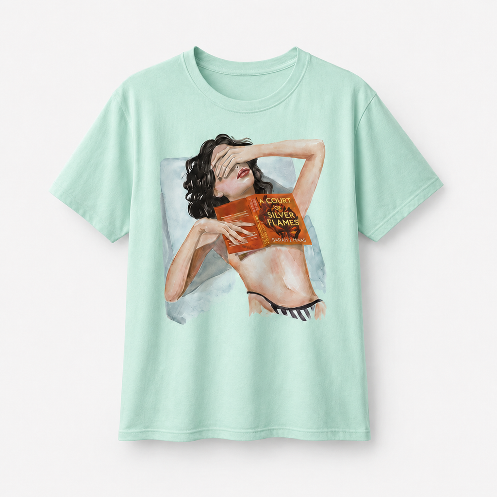 A Court of Silver Flames book heavyweight boyfriend fit t-shirt