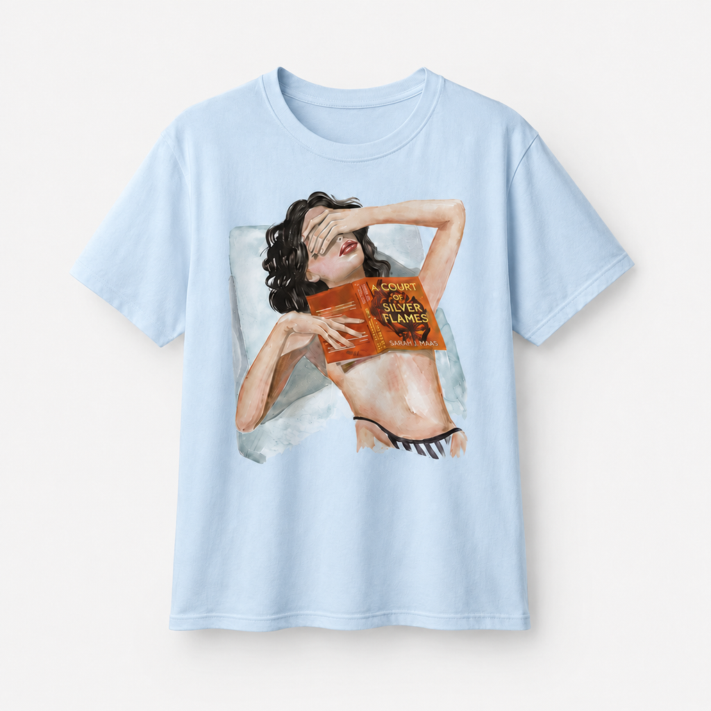 A Court of Silver Flames book heavyweight boyfriend fit t-shirt
