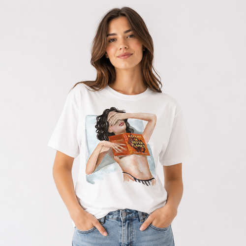 A Court of Silver Flames book heavyweight boyfriend fit t-shirt