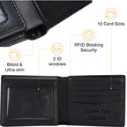 Personalized Leather Wallet, Custom Engraved Men’s Bifold Wallet, Photo Text Logo Gift for Dad Husband Boyfriend