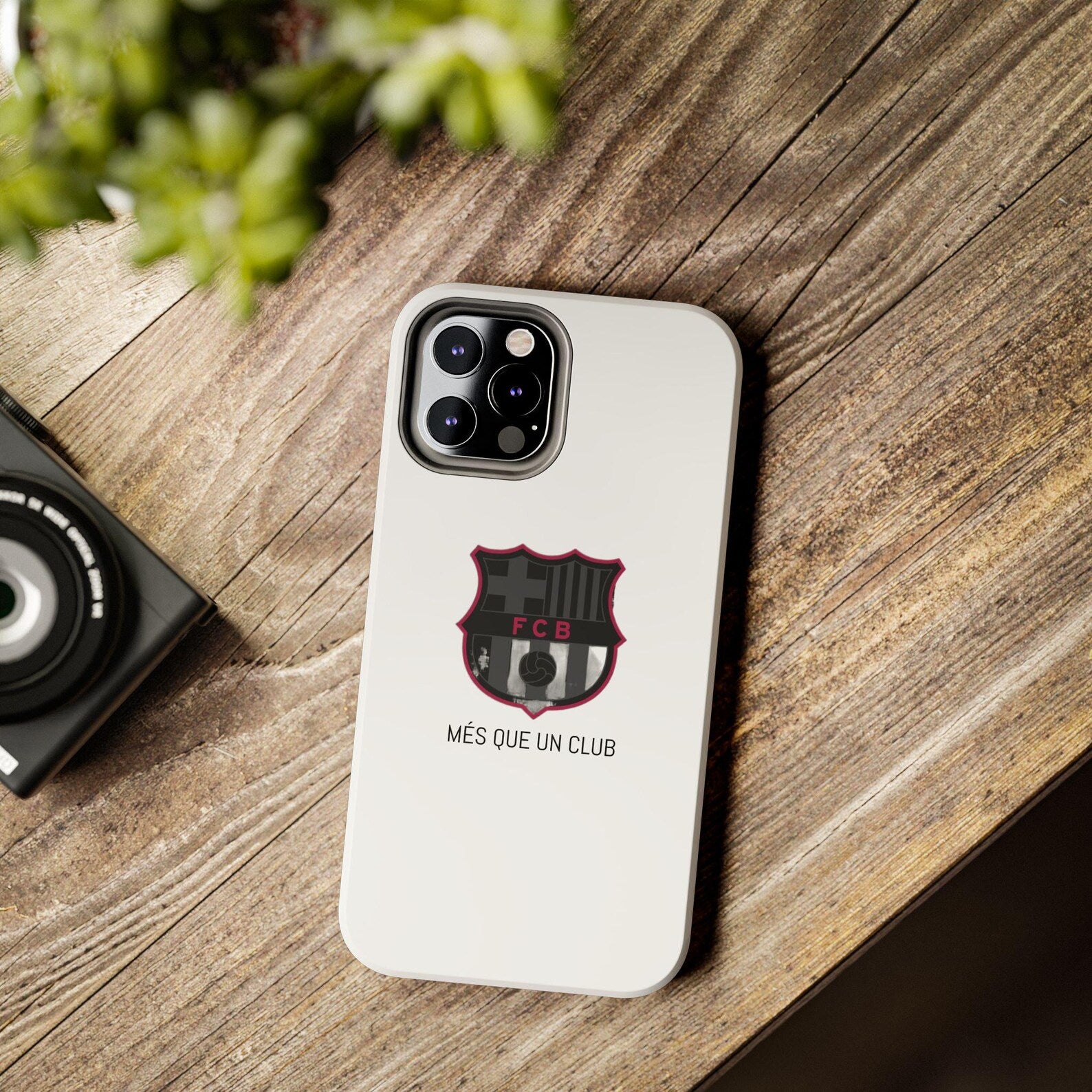 Black & Crimson Football Fan Phone Case