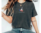 Silly Goose 4th of July Embroidered Tee, Funny Patriotic Shirt