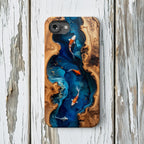 Faux Wood Koi River Phone Case