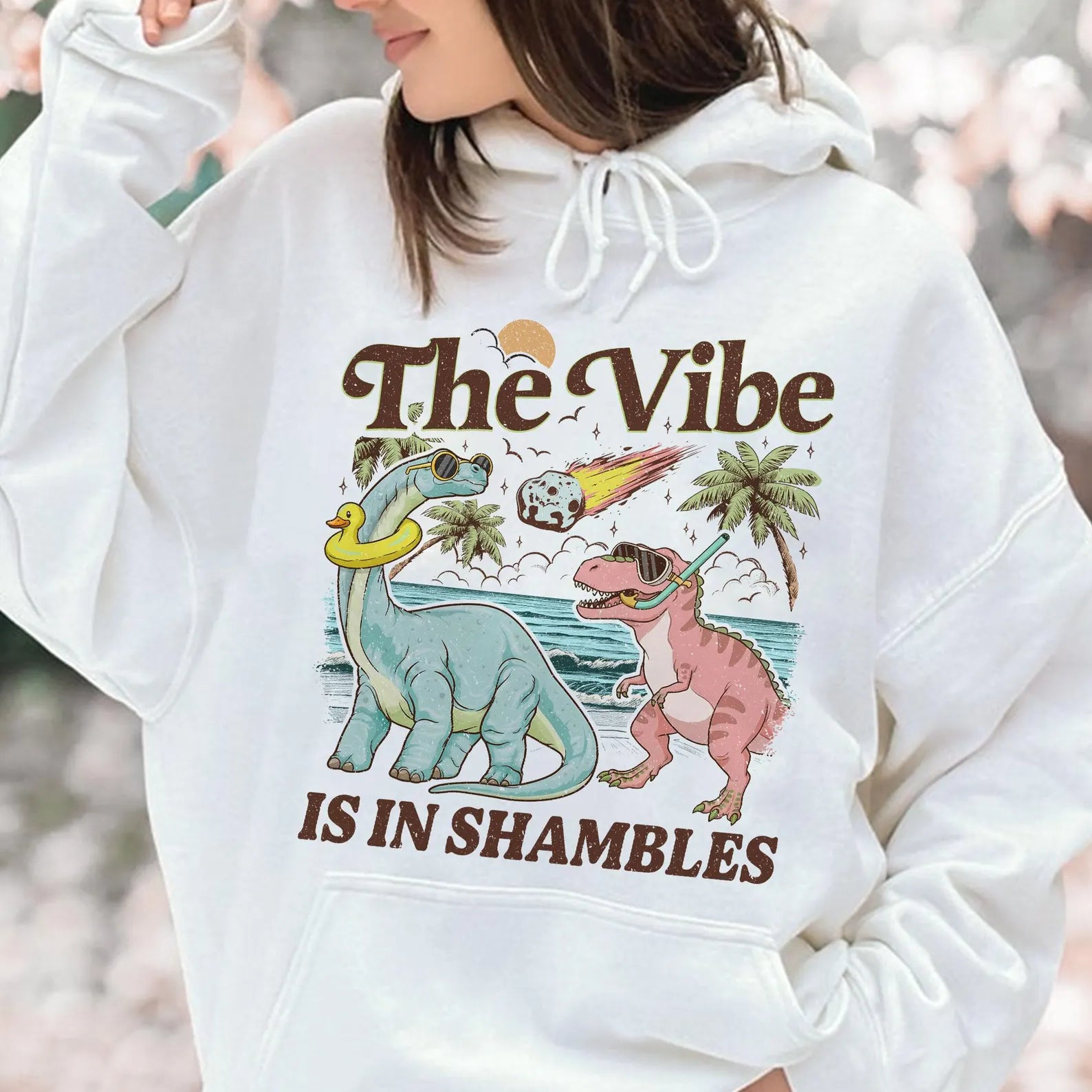 THE VIBE IS IN SHAMBLES T-SHIRT – FUNNY DINOSAUR SWEATSHIRT
