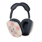 Cute Pink Plaid Earbuds Case