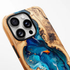 Faux Wood Koi River Phone Case