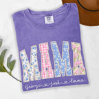 Personalized Mama Shirt, Custom Kids Names Floral Tee