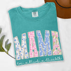 Personalized Mama Shirt, Custom Kids Names Floral Tee