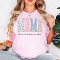 Personalized Mama Shirt, Custom Kids Names Floral Tee