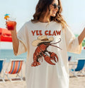 Lobster Cowboy Shirt, Coastal Summer Graphic Tee