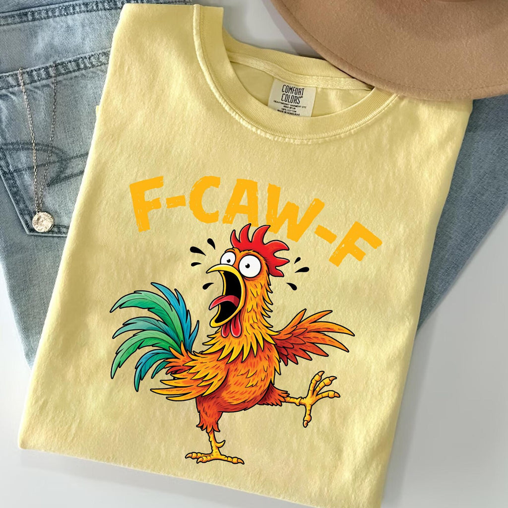 Funny Easter Chicken Shirt – “F Caw F” Tee