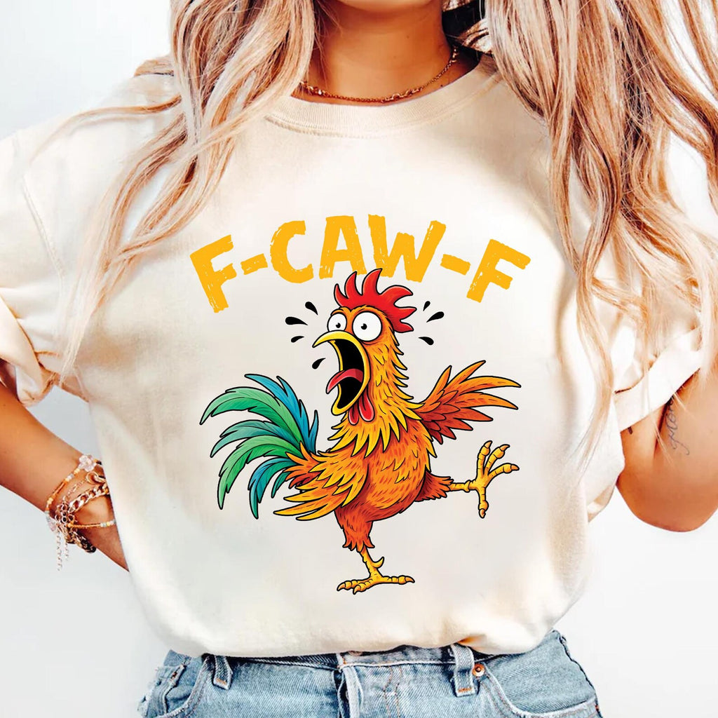 Funny Easter Chicken Shirt – “F Caw F” Tee