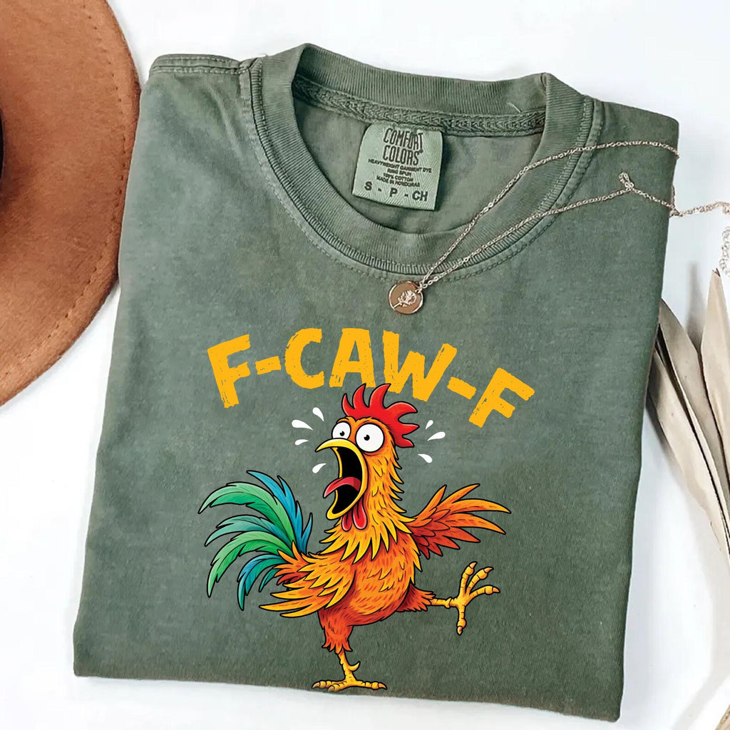 Funny Easter Chicken Shirt – “F Caw F” Tee