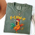 Funny Easter Chicken Shirt – “F Caw F” Tee
