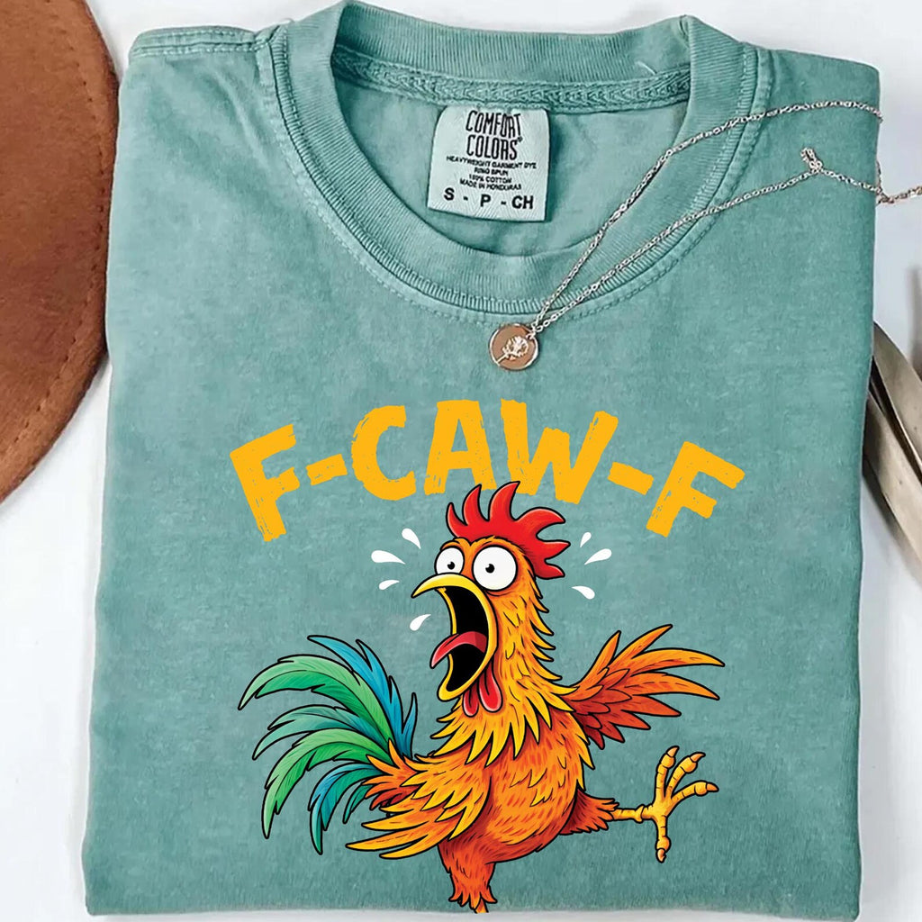 Funny Easter Chicken Shirt – “F Caw F” Tee