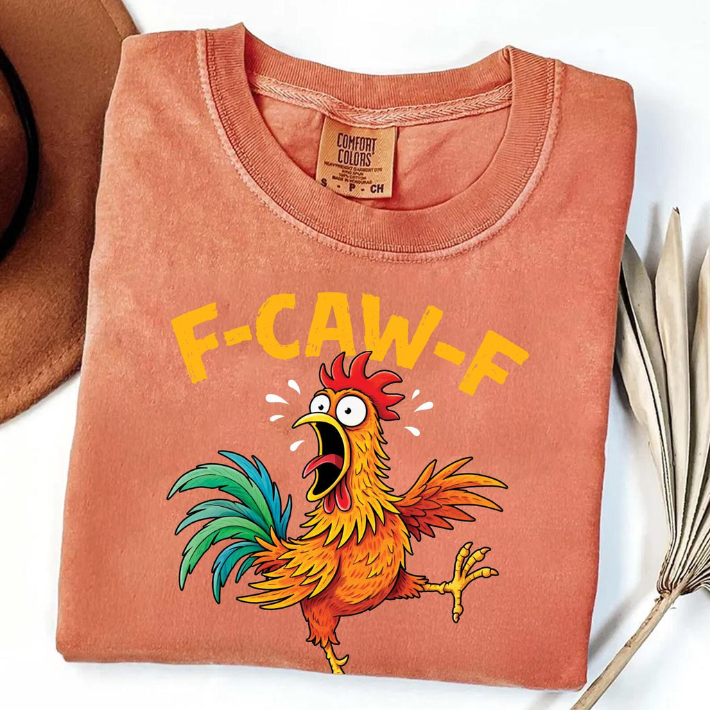 Funny Easter Chicken Shirt – “F Caw F” Tee