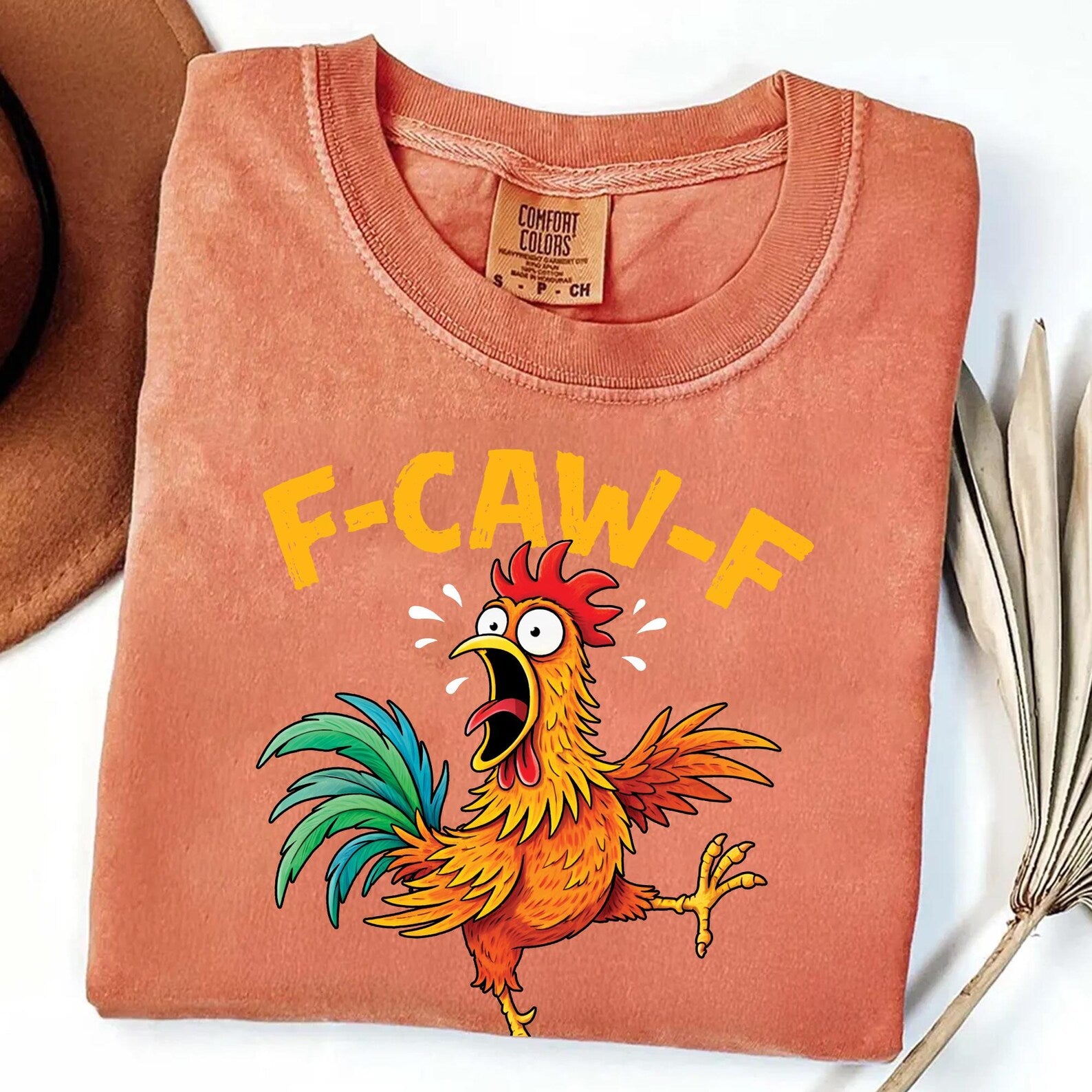 Funny Easter Chicken Shirt – “F Caw F” Tee
