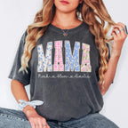 Personalized Mama Shirt, Custom Kids Names Floral Tee