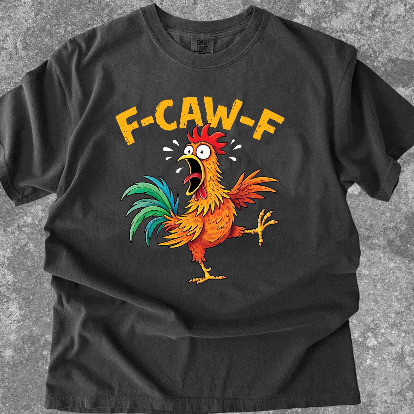 Funny Easter Chicken Shirt – “F Caw F” Tee