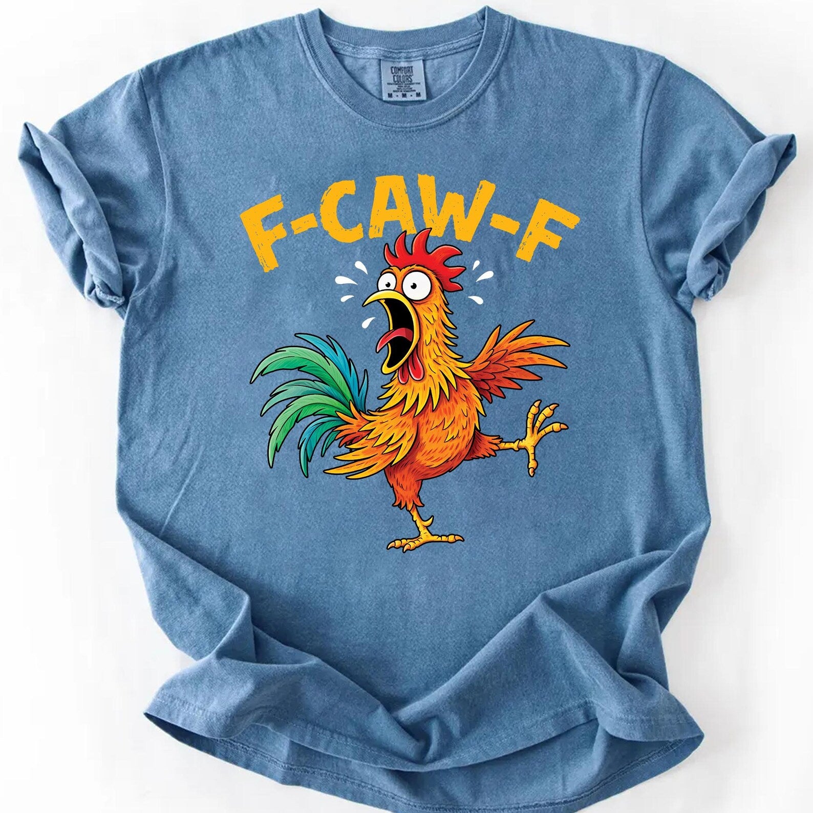 Funny Easter Chicken Shirt – “F Caw F” Tee